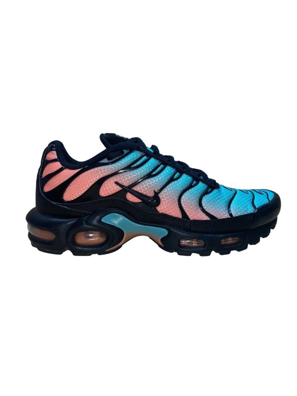 Nike Air Max Plus Women’s Aurora Green Orange Pulse Mesh Athletic Sneakers Sz 6